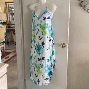 Silky gown nighty by InnerMost  its White yellow blue turquoise lease li…